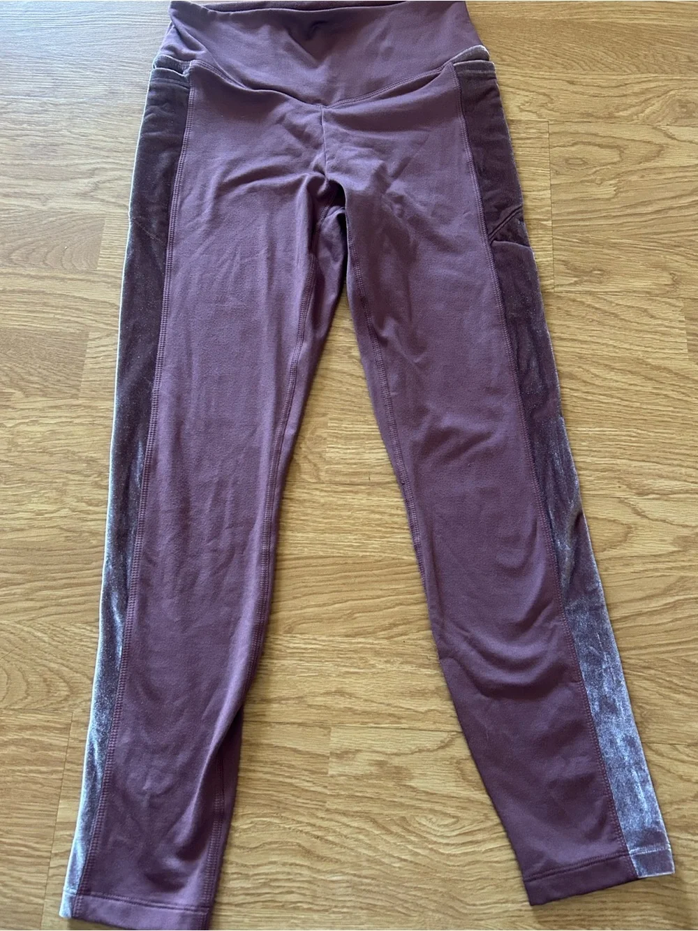 PINK “Cozy” leggings with Side Velvet Stripe - Picture 6 of 6